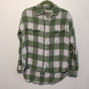 Forever 21 flannel button down top size small